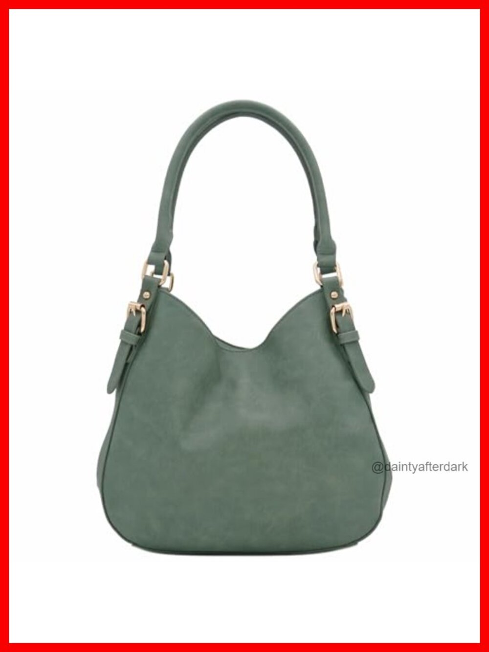 Faux Leather Medium Hobo Bag 3 Compartment Shoulder Purse